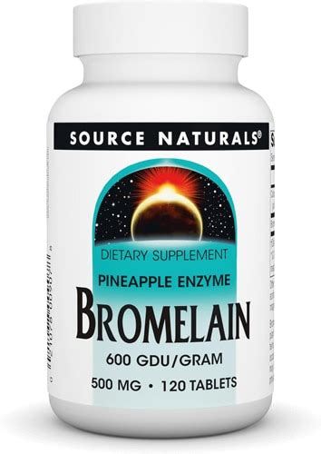 Source Naturals Bromelain 600 GDU/gram -- 500 mg - 120 Tablets - Vitacost