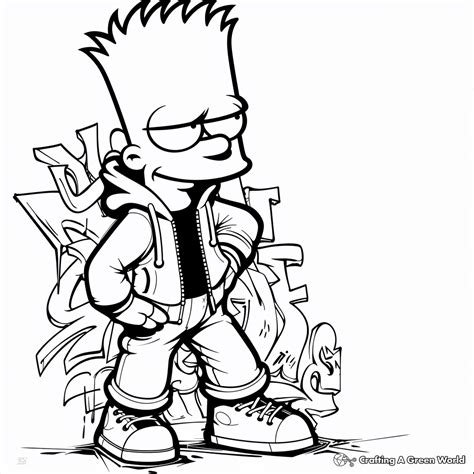 Hood Bart Simpson Coloring Pages - Free & Printable!