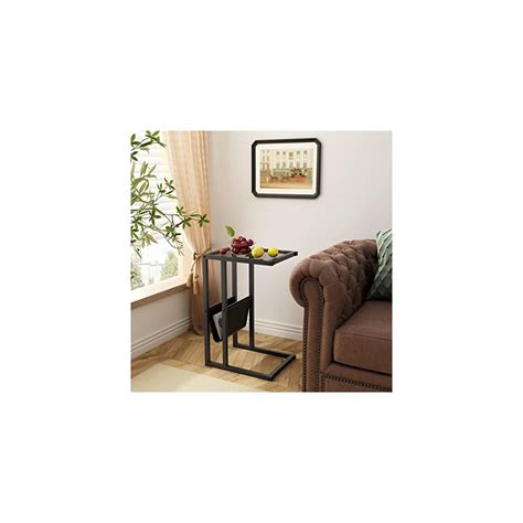 Buy Gewudraw Side Table, C Shaped End Table C Table Narrow Side Table ...