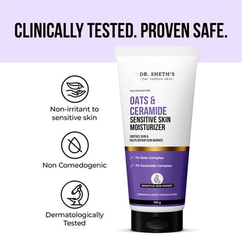 Oats & Ceramide Sensitive Skin Moisturizer - 100g – Dr Sheth's
