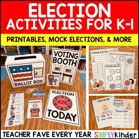 Election Activities for Kindergarten 的图像结果