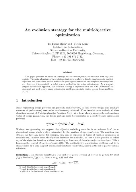 Multi-Objective Evolution Optimization 的图像结果