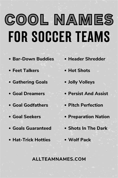 161 Best Soccer Team Names For Kids And Adults