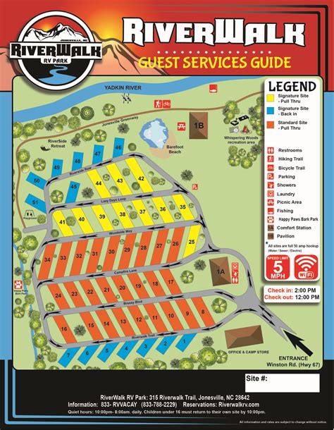 Park Map – Riverwalk at Yadkin River RV Park in Jonesville and Elkin ...