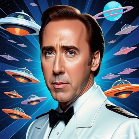 Nicholas Cage as George Jetson in Live-Action Film | Stable Diffusion ...