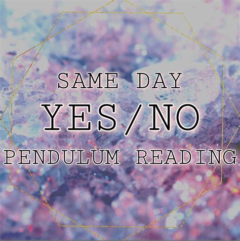 Yes/no Pendulum Reading - Same Day - Etsy