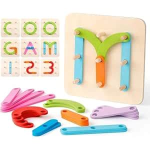 Kidology Wooden Letter Number Construction Puzzle Toy, Learning ...
