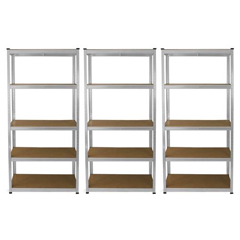 Buy 3 Garage Shelving Units 5 Tier Racking Storage Warehouse Bays ...
