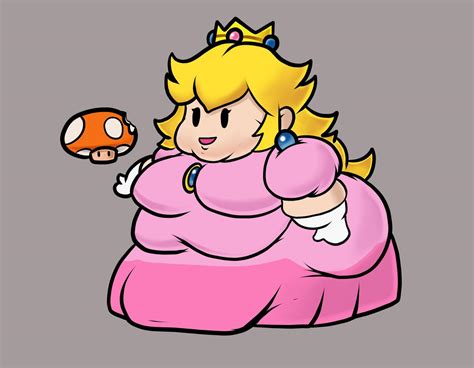 Flat but fat Princess paper peach by Jigglebits on DeviantArt