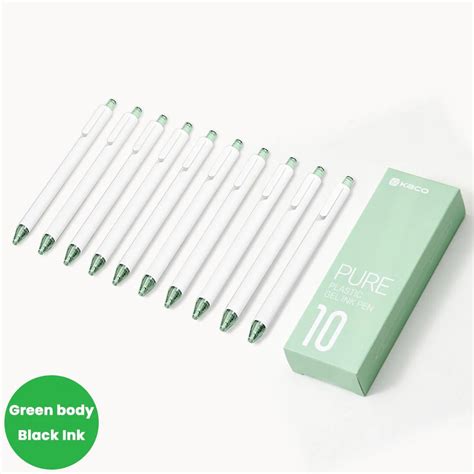 Kaco Pure Soft Touch Candy Black Ink Gel Pens- Pack of 10 - SCOOBOO - Kaco