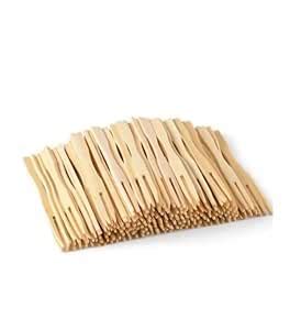 Buy Prakritii Cultivating Green 3.5 Inch Disposable Wooden Fruit Forks ...