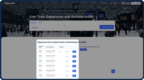 Live UK Train Departures and Arrivals