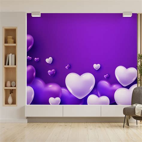 White Heart Purple Wallpaper – Myindianthings