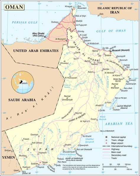 Detailed political map of Oman. Oman detailed political map | Vidiani.com | Maps of all ...