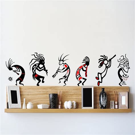 DeStudio Kokopelli Band Wall Stickers (Wall Covering Area : 110cm X ...