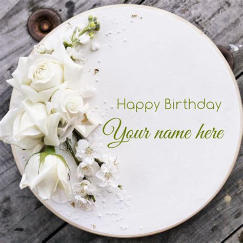 Beautiful Berries Decorated Birthday Cake With Name