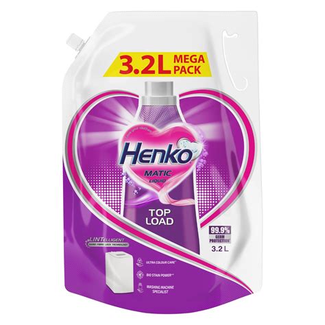 Henko Matic Top Load Liquid Detergent - 3.2L Refill Pouch with Nano ...
