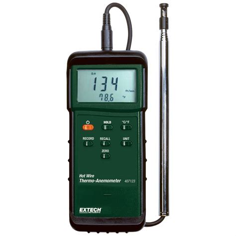 EXTECH, 1 fpm Air Velocity Resolution, Hot Wire, Anemometer - 5ZT04 ...