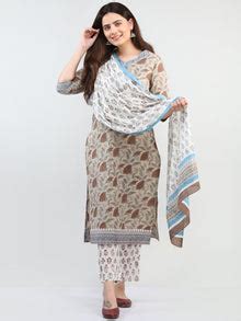 Zohra Muskan - Set of Kurta Pants & Dupatta - KS12B2501D – InduBindu