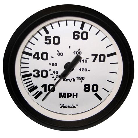 Buy Faria 4"" Speedometer - 80MPH (Mechanical) - Euro White Online at ...