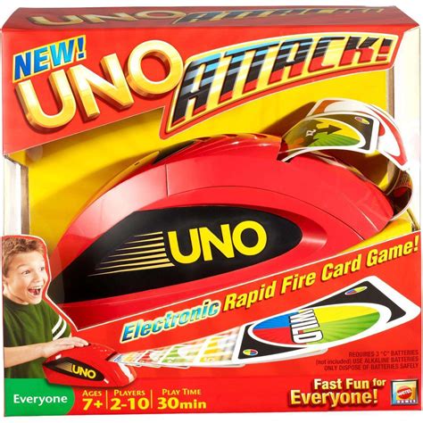 UNO ATTACK! Rapid Fire Card Game for 2-10 Players Ages 7Y+ - Walmart ...