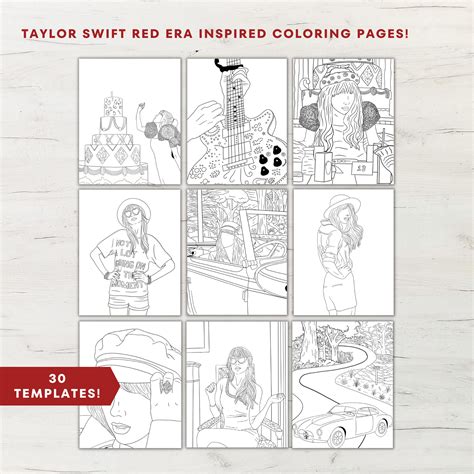 Taylor Swift Red Coloring Pages