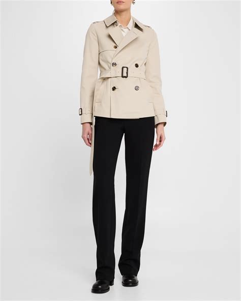 Burberry Belted Short Trench-Coat | Neiman Marcus