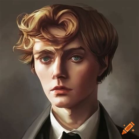 Dorian gray portrait character on Craiyon