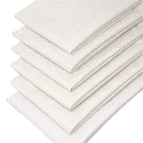 6 Fat Quarters Bundle - Tone on Tone Classic Ivory - Overdale Fabrics
