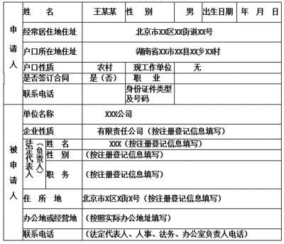 劳动仲裁申请书范本（劳动者申请）_重庆刑事律师网