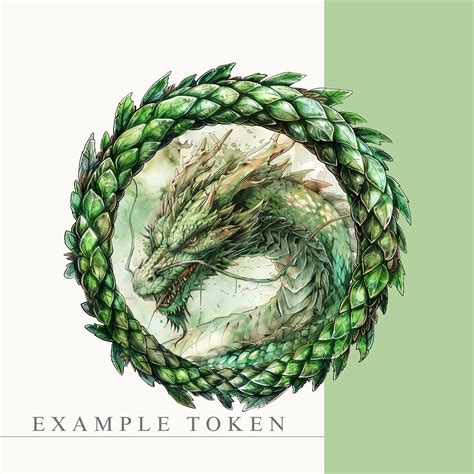 D&D Green Dragon Scale Token Border for Dungeons and Dragons Tabletop ...