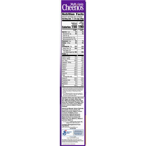 Multigrain Cheerios Nutrition Facts Label - Home Alqu