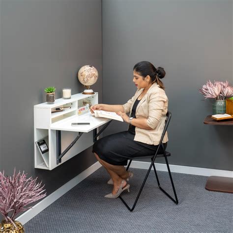 Invisible Bed Wall Mounted Folding Table With Shelf And Storage ...