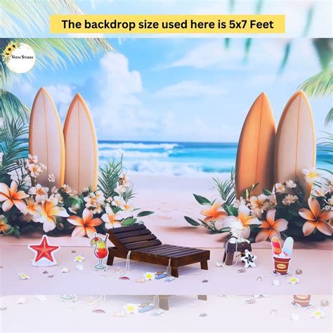 Champa Beach Vibes - Baby Printed Backdrops - PREMIUM FABRIC