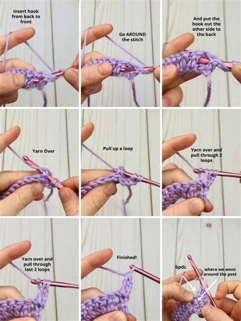 Image result for Back Post Double Crochet Tutorial