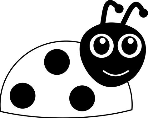 Ladybug outline ladybug black and white clipart - WikiClipArt