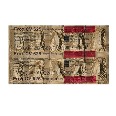 Erox CV 625 Tablet | Uses, Side Effects, Price | Apollo Pharmacy