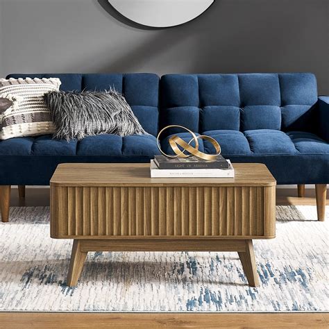 Buy Mopio Brooklyn Mid-Century Modern Lift Top Coffee Table, Waveform ...