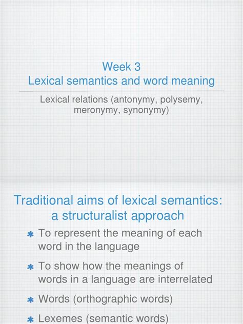 Image result for Lexical Semantics Examples