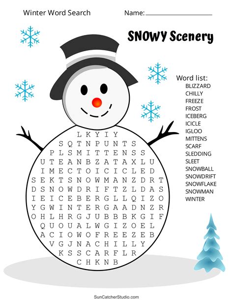 Printable Winter Word Search Puzzles (Word Find) – Free Printables ...