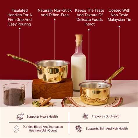 Pure Brass Saucepan with Insulated Handles – P•TAL