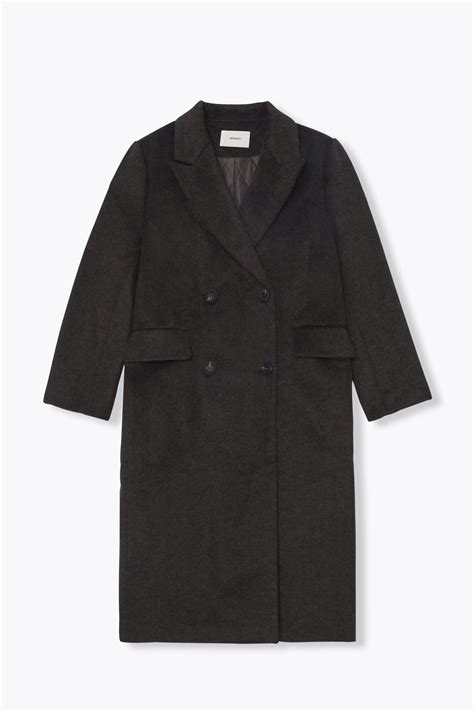 Long wool-blend coat - Khaki print