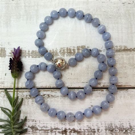 Blue Lace Agate Necklace - Moksi