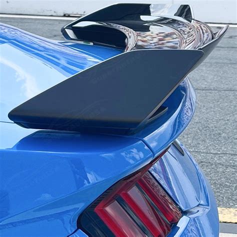 Gloss Black Rear Spoiler W/ Gurney Flap Fit 2024-2025 Up Ford Mustang Dark Horse Style ...