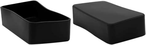 Buy Flyshop 8Pcs Black Rectangle Chair Leg Caps Non-Marking PVC Chair ...
