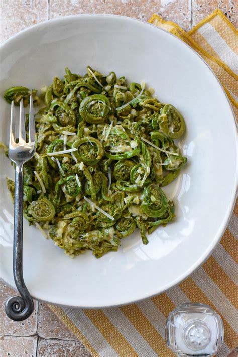 Garlic Parmesan Fiddlehead Fern Recipe - Recipe Hippie