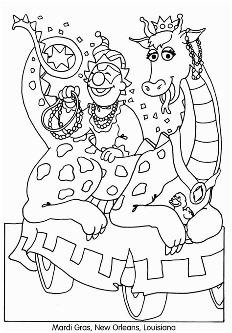 Free Printable Mardi Gras Coloring Pages For Kids