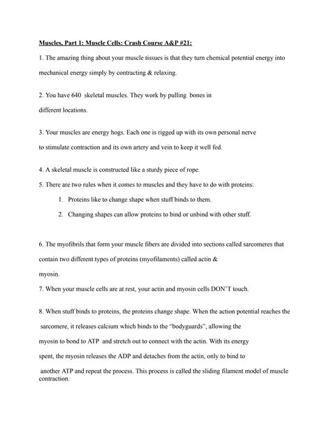 Crash Course Muscles 的图像结果