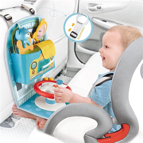 caterbee Baby car seat toy for long journeys with steering wheel for toddler (Steering Wheel ...