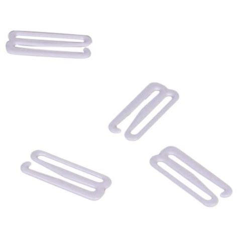 Porcelynne White Nylon Coated Metal Replacement Bra Strap Slide Hook ...